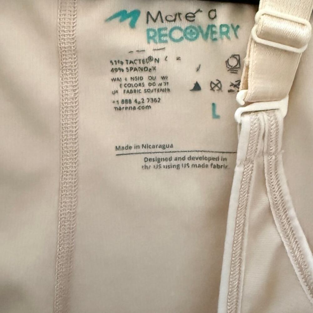 MARENA RECOVERY Post Surgery Adjustable Front Shorts Open Crotch Bodysuit L - Picture 4 of 6